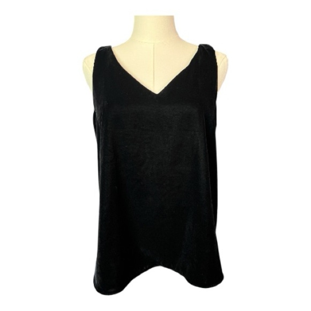 EUC women’s black velvet sleeveless tank top | size S